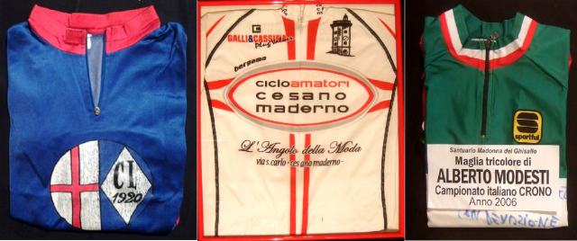 maglie donate al Santuario della Madonna del Ghisallo